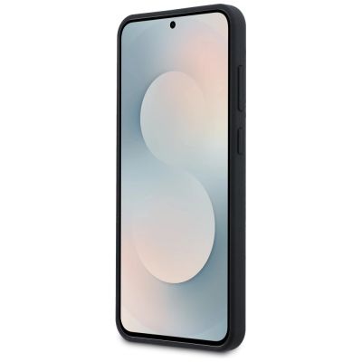 5. Karl Lagerfeld Silikonhülle mit Karl & Choupette-Motiv (MagSafe) für Samsung Galaxy S25 FE – Schwarz