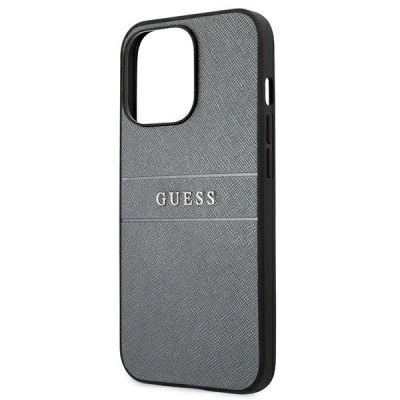 6. Guess GUHCP13LPSASBGR iPhone 13 Pro / 13 6,1" grau/graues Saffiano-Armband