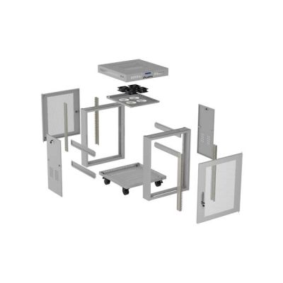26. LANBERG Standschrank 19" 15U 600x600 LCD Grau