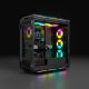 5. Corsair | Intelligentes Gehäuse mit gehärtetem Glas | iCUE 5000T RGB | Seitenteil aus Glas | Schwarz | Midi-Tower | Netzteil inklusive | ATX-Format