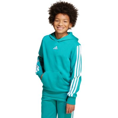 6. adidas 3-Streifen Fleece-Hoodie 225 Türkis JN2417