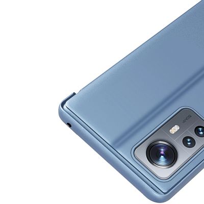 8. Clear View Case Cover für Xiaomi 12 Lite blaue Flip-Cover