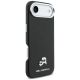 4. Karl Lagerfeld Karl & Choupette Head Pins Saffiano MagSafe Hülle für iPhone Air - Schwarz