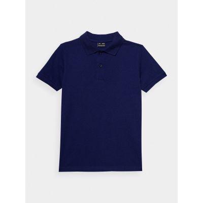 Einfarbiges Poloshirt für Jungen, 100 % Baumwolle, 4F