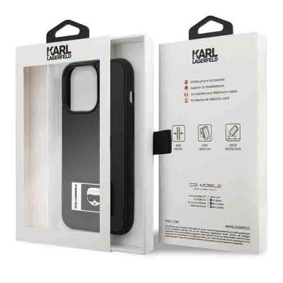 8. Karl Lagerfeld Ikonik Patch Case für iPhone 13 Pro / iPhone 13 - Schwarz
