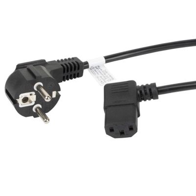 Lanberg CA-C13C-12CC-0018-BK Kabel (C13 / IEC C13 / IEC 320 C13 F - Schuko M; 1,8 m; schwarz)