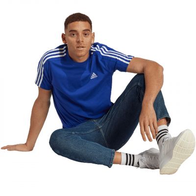 4. adidas Essentials Single Jersey 3-Streifen M IC9338