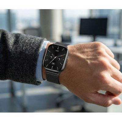 14. Smartwatch Gravity Schwarzes Armband + Armband GT43-5
