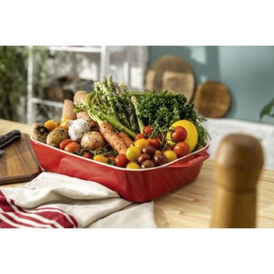 8. 3er-Set rechteckige Keramikteller STAUB 40508-171-0 - rot