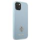 4. Guess GUHCP13MPS4MB iPhone 13 6.1" Blau/Blau Hardcase Saffiano 4G Small Metal Logo