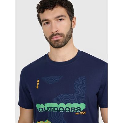 4. Herren-T-Shirt mit Aufdruck, regulär, Größe 4F 4FRAW25TTSHM3378-31S