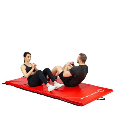 2. Faltbare Gymnastikmatratze rot 2400x1200x50mm HMS MGS01