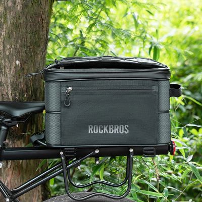 9. Rockbros A30 ROAD TO SKY Faltbare Fahrradtasche für den Kofferraum 15-30L - Grau