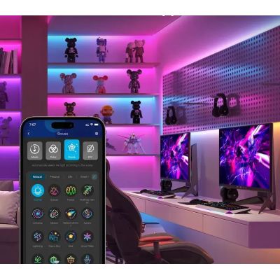 3. Govee LED-Streifenlicht S 5m RGBIC, Wi-Fi, Bluetooth H612ACD1