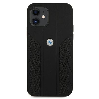 3. BMW Leather Curve Perforate Case für iPhone 12 mini – Schwarz