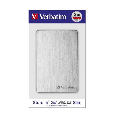 8. Verbatim Store 'n' Go ALU Slim Externe Festplatte 1 TB 2,5" USB Typ-C 3.2 Gen 1 (3.1 Gen 1) Silber