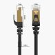 5. Orico PUG-C7 CAT7 10 Gbit/s RJ45 Ethernet-Netzwerkkabel, rund, 5 m, Schwarz