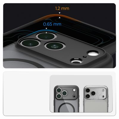 20. Spigen Ultra Hybrid MagSafe Hülle für iPhone 18 Pro / 17 Pro – Frostschwarz