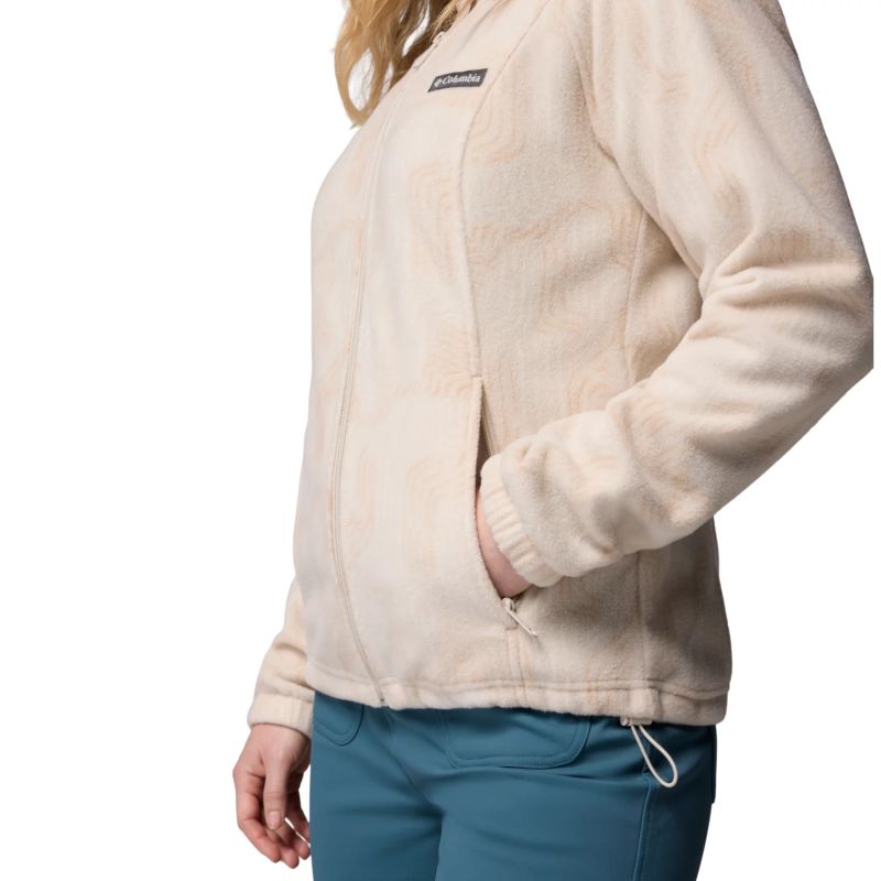 4. Columbia Benton Springs Bedruckter durchgehender Reißverschluss 2021771276 Beige L