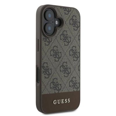 4. Guess 4G Bottom Stripe Case für iPhone 16 Plus 6,7" - Braun