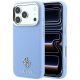 Guess Saffiano Small 4G & Classic Logo MagSafe Hülle für iPhone 18 Pro Max / 17 Pro Max - Hellblau