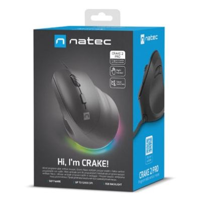 3. NATEC CRAKE 2 PRO VERTIKALMAUS 12800DPI PROGRAMMIERBAR