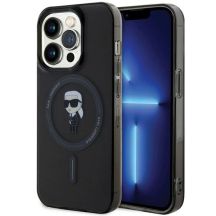 Karl Lagerfeld IML Ikonik MagSafe Hülle für iPhone 15 Pro – Schwarz