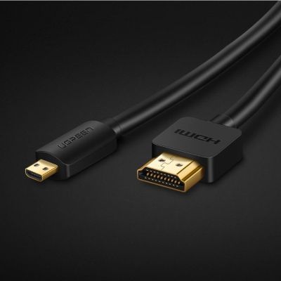 10. Ugreen Kabel HDMI - Micro HDMI Kabel 19 Pin 2.0V 4K 60Hz 30AWG 1.5m schwarz (30102)