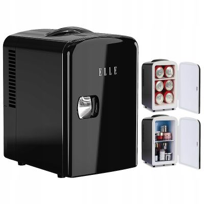 5. ELLE Home ESDAF101BKEU 4L Schwarzer Minikühlschrank