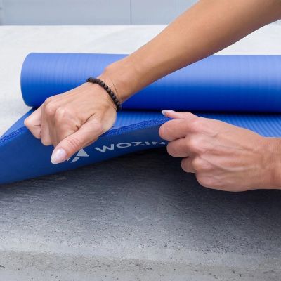 15. Wozinsky Gymnastikmatte 181 x 63 x 0,9 cm dicke Gymnastik-Yogamatte blau