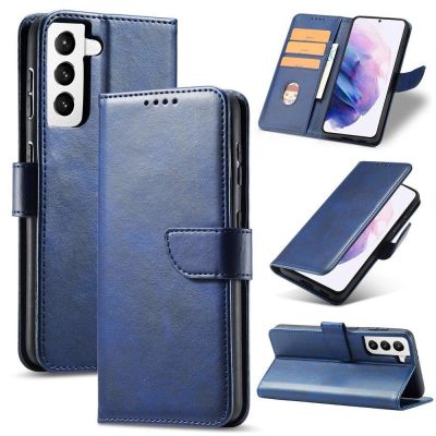 18. Magnethülle Elegant Case Cover Flip Cover Samsung Galaxy S22+ (S22 Plus) Blau