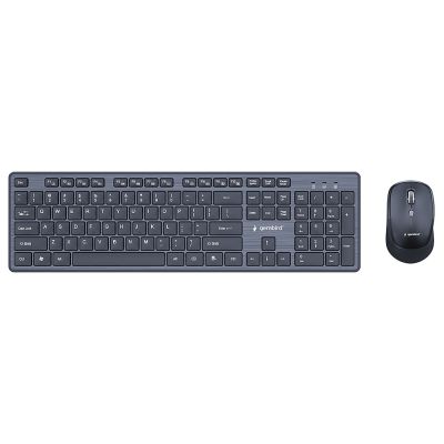 GEMBIRD Kabelloses Tastatur- und Maus-Set, US-Layout, Schwarz
