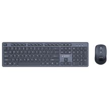 GEMBIRD Kabelloses Tastatur- und Maus-Set, US-Layout, Schwarz