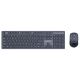 GEMBIRD Kabelloses Tastatur- und Maus-Set, US-Layout, Schwarz