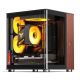 6. Jonsbo TK-0 PC-Gehäuse, Mini-Tower, Mini-ITX, gehärtetes Glas, Holz – schwarz