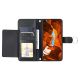 3. Samsung Galaxy A37 5G Leder-Wallet-Case mit Ständer und Schultergurt – Schwarz