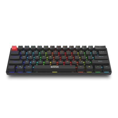 2. Marvo Scorpion KG933G Saber 61 Kabelgebundene mechanische RGB-Gaming-Tastatur 60% UK-Layout (Schwarz) QWERTY-Tastatur Schwarz