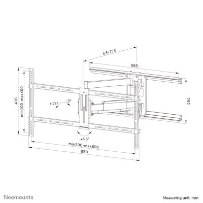 16. NewStar NEOMOUNTS WL40-550BL18 TV-Zubehör Wandhalterung