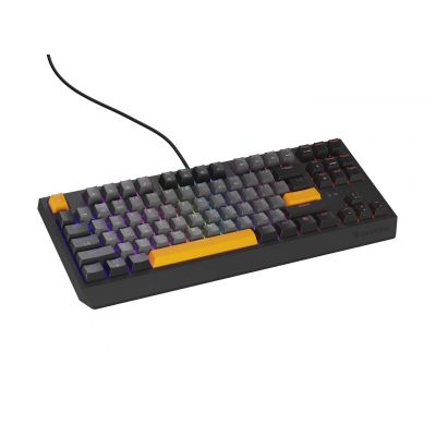 4. GENESIS Thor 230 TKL Gaming-Tastatur USB + RF Wireless + Bluetooth QWERTY Schwarz, Grau, Orange