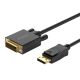 Orico XD-DTD DisplayPort auf DVI 4K Kabel 1m - Schwarz