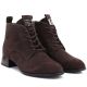 9. Damen-Ankle-Boots aus Leder mit hohem Absatz, Wildleder, dunkelbraun, Vinceza FIO27-67036