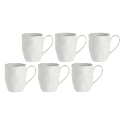 LA PORCELLANA BIANCA LUNIA Set mit 6 Tassen 350 ml