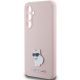 6. Karl Lagerfeld Choupette Metal Pin-Hülle aus Silikon für Samsung Galaxy S23 FE – Rosa