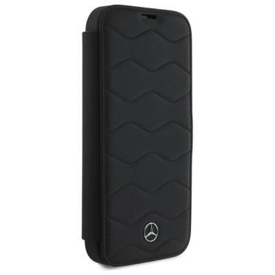 4. Mercedes MB Waves Lederhülle für iPhone 16 Pro Max – Schwarz
