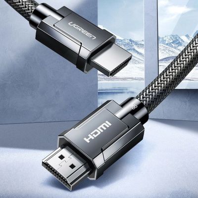 7. Ugreen Kabel HDMI 2.1 Kabel 8K 60 Hz / 4K 120 Hz 3D 48 Gbps HDR VRR QMS ALLM eARC QFT 2 m grau (HD135 70321)