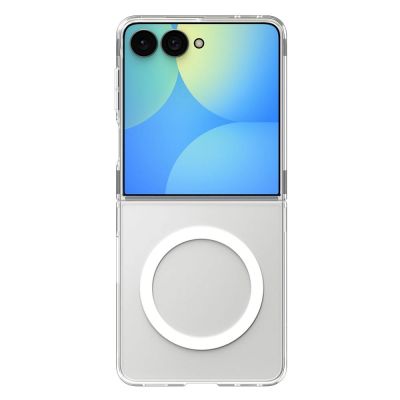 5. Spigen AirSkin MagFit Hülle für Samsung Galaxy Z Flip 8 – Transparent und Weiß