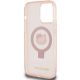 7. Hello Kitty Ringständer Glitzer Electrop Logo MagSafe Hülle für iPhone 15 Pro Max – Pink