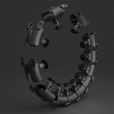 13. HULA-HOP-SET HHW12 SCHWARZ MIT PROJEKTIONEN UND HMS-GEWICHT + GÜRTEL BR163 SCHWARZ ÜBERGRÖSSE