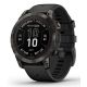 Garmin Fenix 7 Pro 47 mm Saphirglas Solar Carbongrau DLC-Titan mit schwarzem Armband