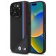 BMW M Meshed Tricolor Stripes MagSafe-Hülle für iPhone 16 Pro Max – Schwarz